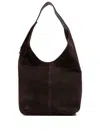Maeden Monday Suede Shoulder Bag In Burgundy