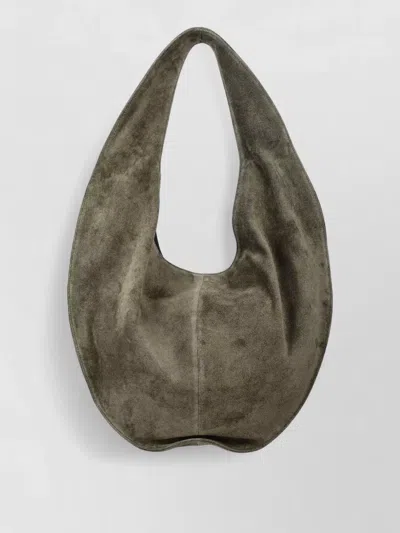 Maeden Sculpted Suede Shoulder Tote Bag