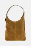 Maeden Suede Shoulder Bag In Nude