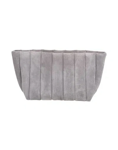 Maeden Woman Clutch Grey Size - Leather