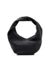 Maeden Market Leather Tote Bag In Black