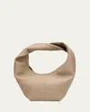 Maeden Yela Twisted Leather Shoulder Bag In Taupe