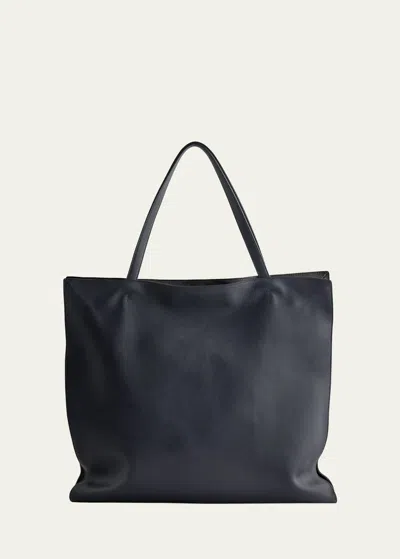 Maeden Yumi Leather Shopper Tote Bag In Blazer Ink