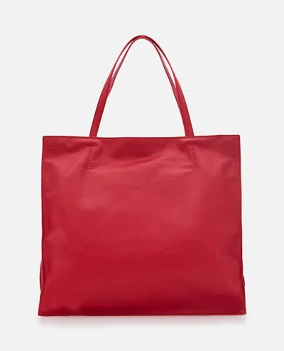 Maeden Yumi Leather Tote Bag In Red