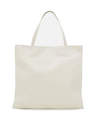 Maeden Yumi Leather Tote Bag In Silver