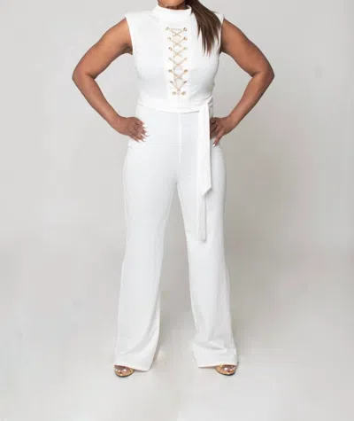 Maejoy Chain Reaction Jumpsuit In White