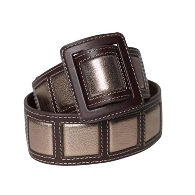 Maese Place Women's Gold / Black Roda Wine Belt In Multi