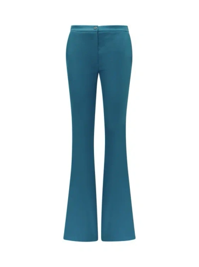 Maesta Green Flared Pants In Brown