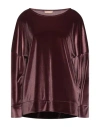 Maesta Woman Top Burgundy Size 6 Polyester, Elastane In Red
