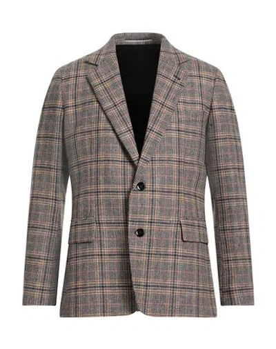 Maestrami Man Blazer Navy Size 40 Virgin Wool, Cashmere In Blue