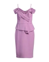 Maestri Woman Midi Dress Light Purple Size 12 Polyester In Purple