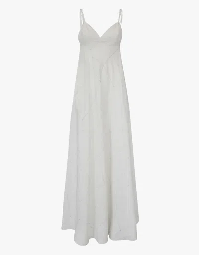 Maet Eyan White Linen Maxi Dress