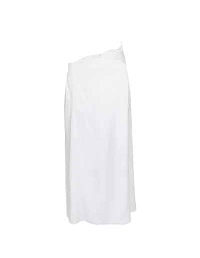 Maet Rhea Silk Skirt In White