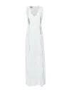 MAET ELINOR WHITE V NECK CURVY LINEN DRESS