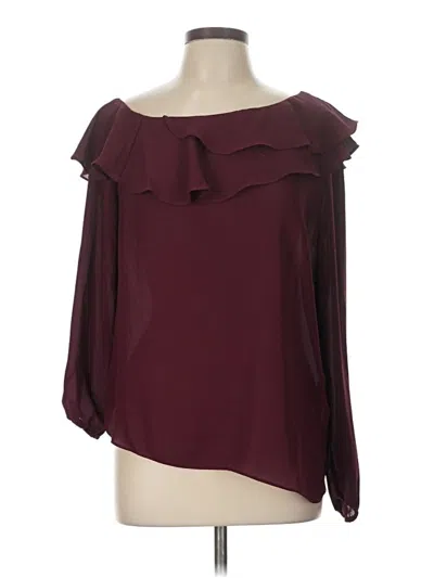 Pre-owned Maette 3/4 Sleeve Blouse In Burgundy