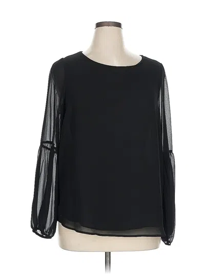 Pre-owned Maette Long Sleeve Blouse In Black