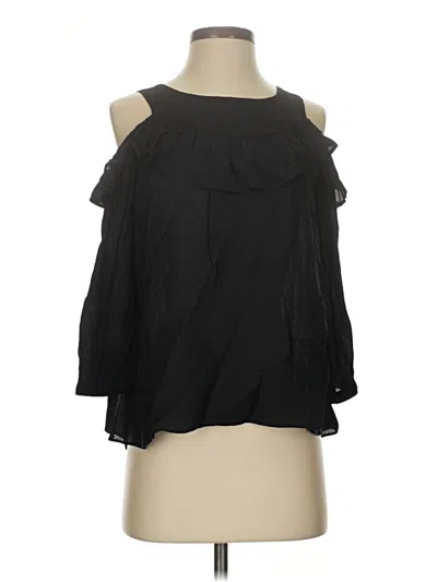 Pre-owned Maeve 3/4 Sleeve Blouse In Black