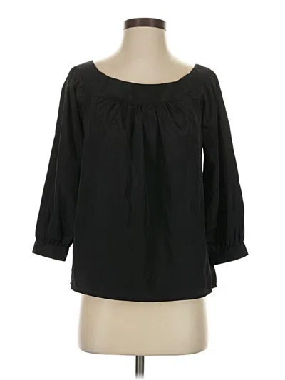 Pre-owned Maeve 3/4 Sleeve Blouse In Black
