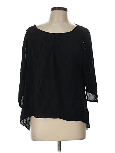 Pre-owned Maeve 3/4 Sleeve Blouse In Black