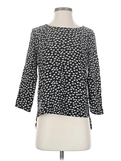 Pre-owned Maeve 3/4 Sleeve Blouse In Black