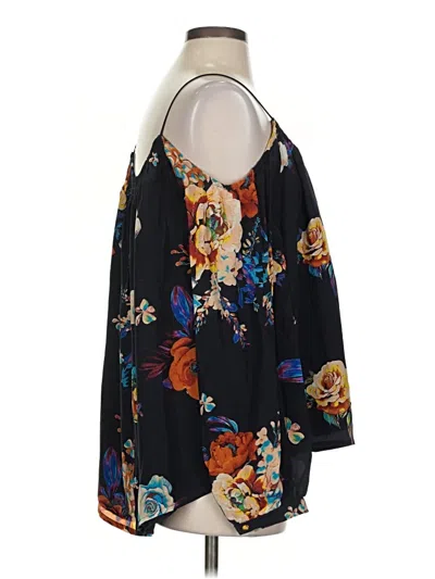 Pre-owned Maeve 3/4 Sleeve Blouse In Black