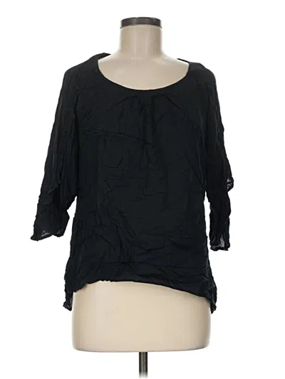 Pre-owned Maeve 3/4 Sleeve Blouse In Black
