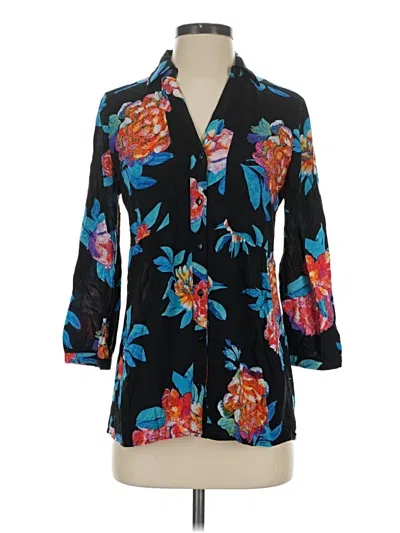 Pre-owned Maeve 3/4 Sleeve Blouse In Black