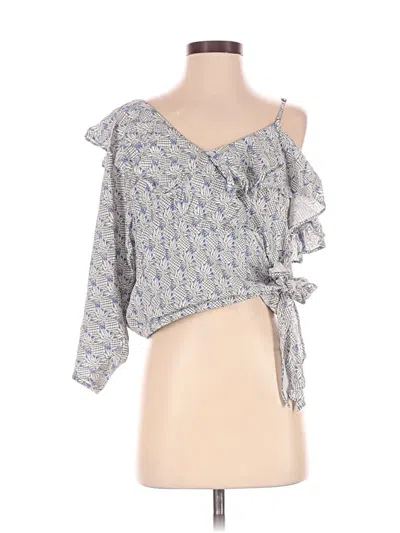 Pre-owned Maeve 3/4 Sleeve Blouse In Blue