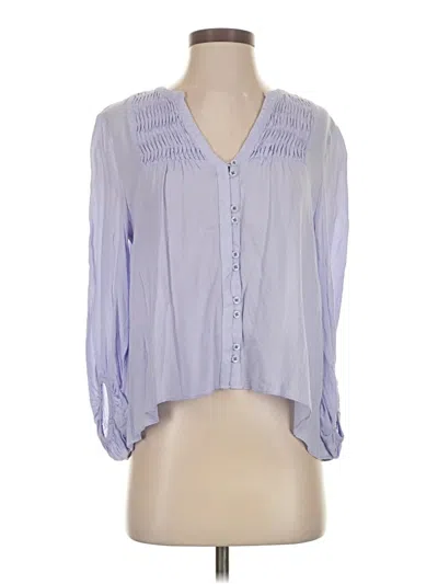Pre-owned Maeve 3/4 Sleeve Blouse In Blue