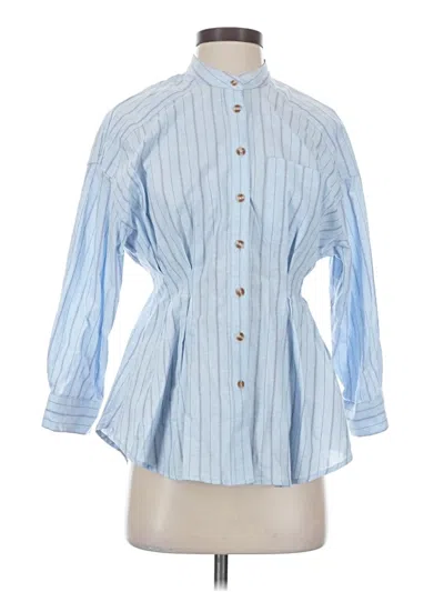 Pre-owned Maeve 3/4 Sleeve Blouse In Blue