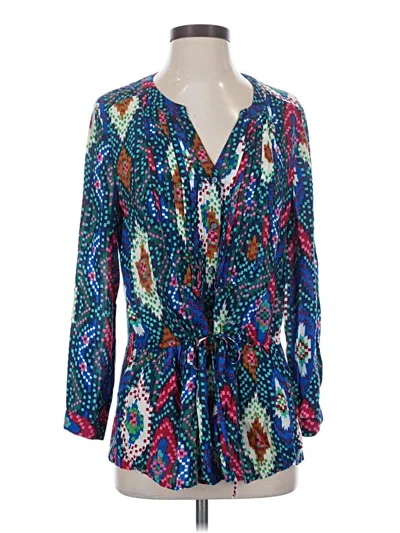 Pre-owned Maeve 3/4 Sleeve Blouse In Blue
