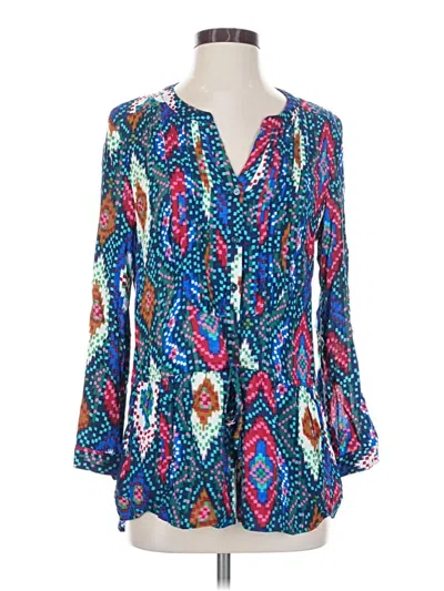 Pre-owned Maeve 3/4 Sleeve Blouse In Blue