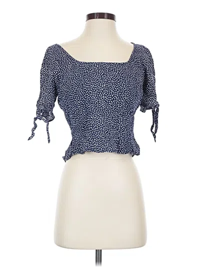 Pre-owned Maeve 3/4 Sleeve Blouse In Blue
