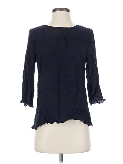 Pre-owned Maeve 3/4 Sleeve Blouse In Blue