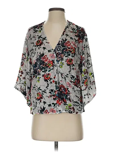 Pre-owned Maeve 3/4 Sleeve Blouse In Gray