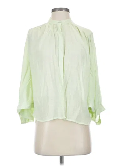 Pre-owned Maeve 3/4 Sleeve Blouse In Green