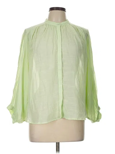 Pre-owned Maeve 3/4 Sleeve Blouse In Green