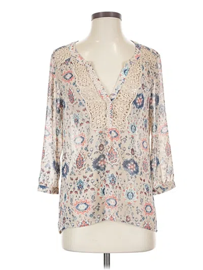 Pre-owned Maeve 3/4 Sleeve Blouse In Ivory