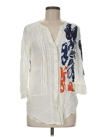 Pre-owned Maeve 3/4 Sleeve Blouse In Ivory