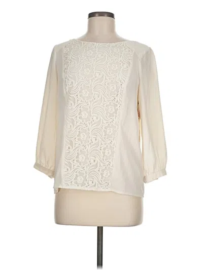 Pre-owned Maeve 3/4 Sleeve Blouse In Ivory