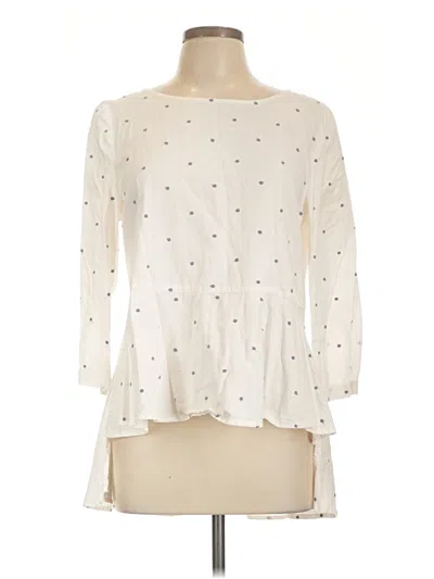 Pre-owned Maeve 3/4 Sleeve Blouse In Ivory