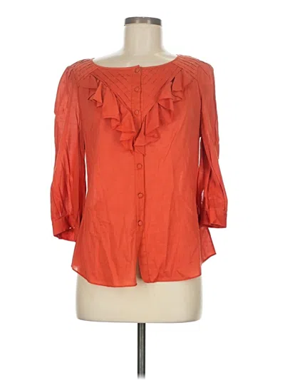 Pre-owned Maeve 3/4 Sleeve Blouse In Orange