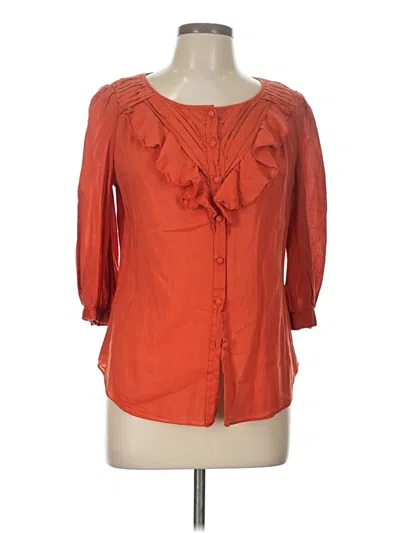 Pre-owned Maeve 3/4 Sleeve Blouse In Orange