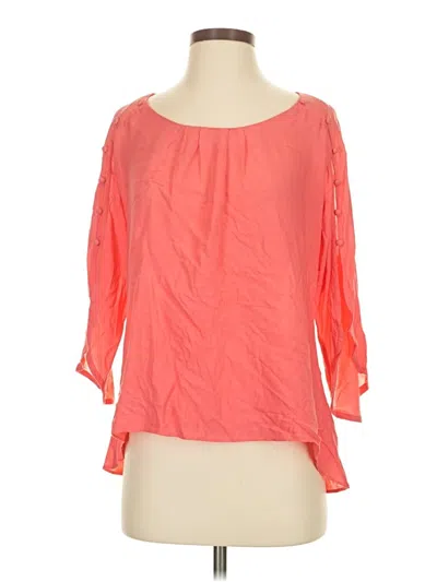 Pre-owned Maeve 3/4 Sleeve Blouse In Orange