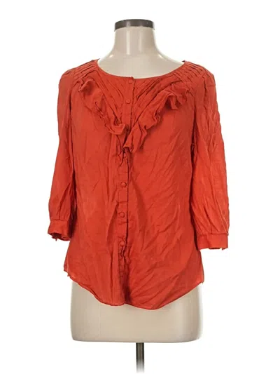 Pre-owned Maeve 3/4 Sleeve Blouse In Orange