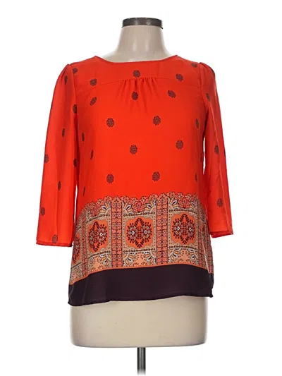 Pre-owned Maeve 3/4 Sleeve Blouse In Orange