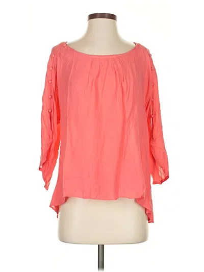 Pre-owned Maeve 3/4 Sleeve Blouse In Pink