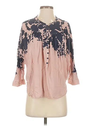 Pre-owned Maeve 3/4 Sleeve Blouse In Pink