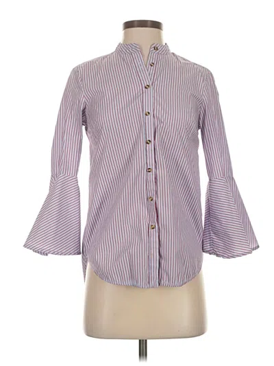 Pre-owned Maeve 3/4 Sleeve Blouse In Purple