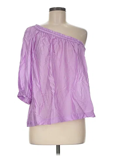Pre-owned Maeve 3/4 Sleeve Blouse In Purple